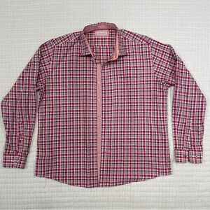 Alex Cannon Pink Plaid Long Sleeve Button Down Shirt